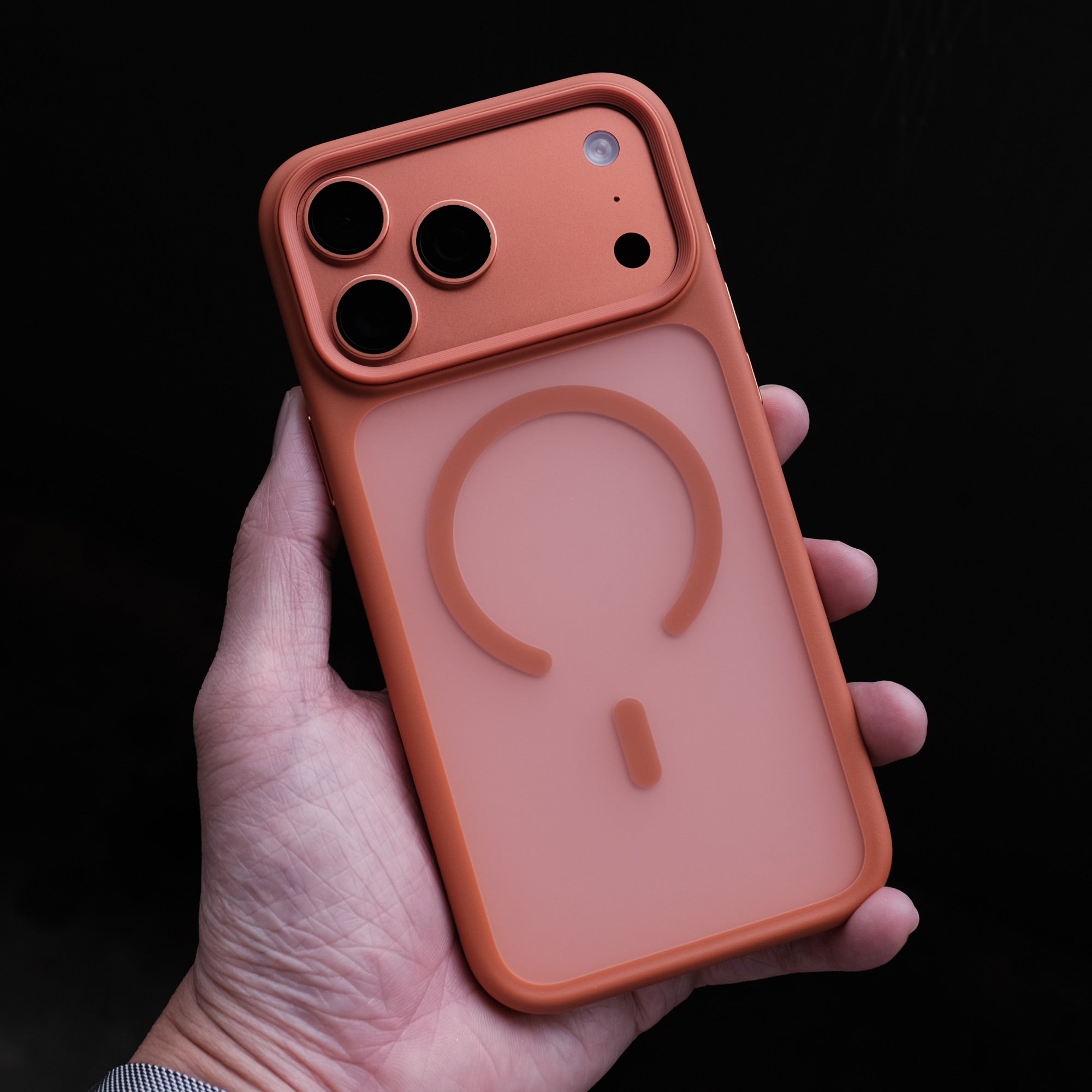 Bare Armour Case for iPhone 17 Pro Max - Slim Shockproof MagSafe Case for iPhone 17 Pro Max - Cosmic Orange