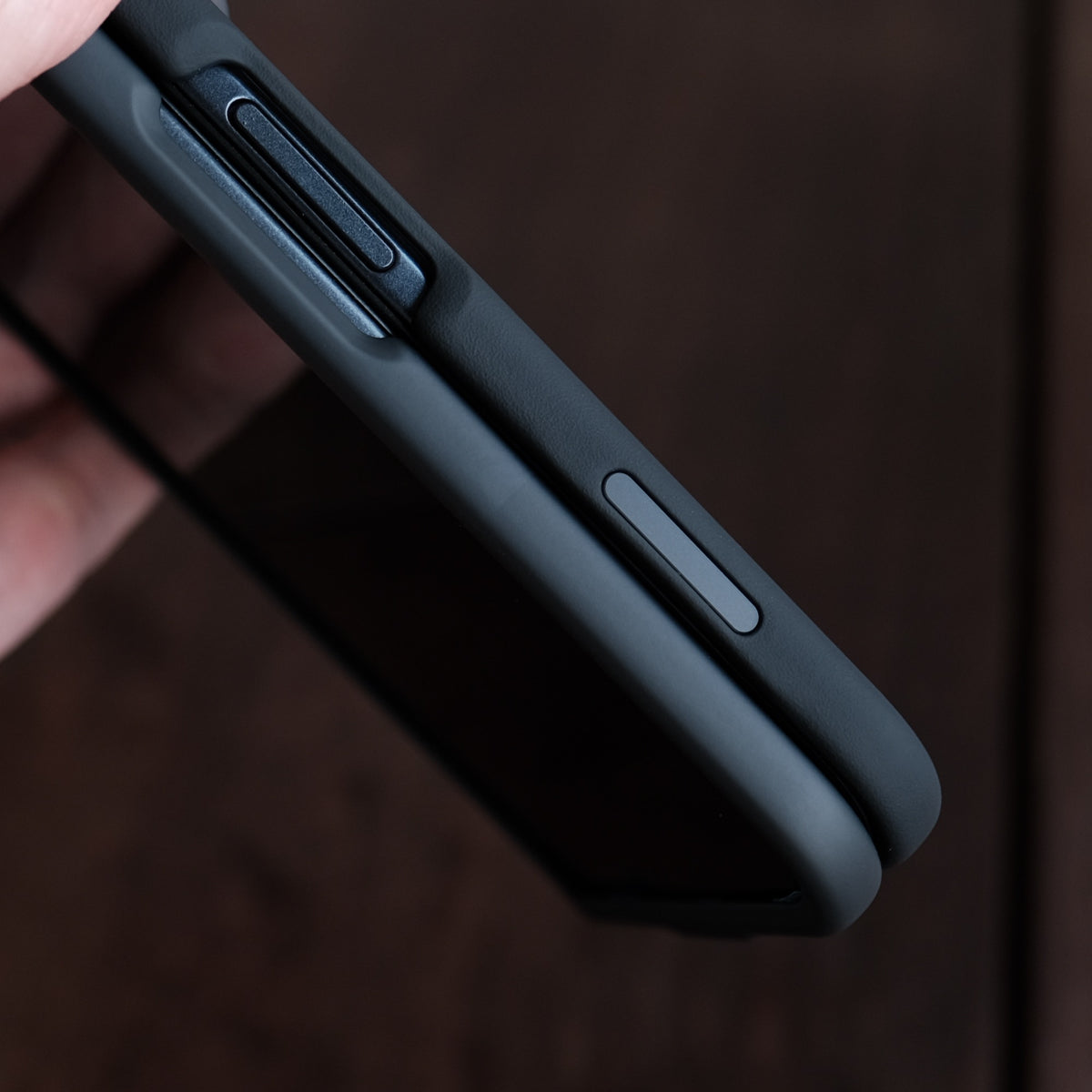 Bare Armour Case for iPhone Duo - Thinnest Shockproof MagSafe Case for iPhone Duo - Black - Camera Control Button