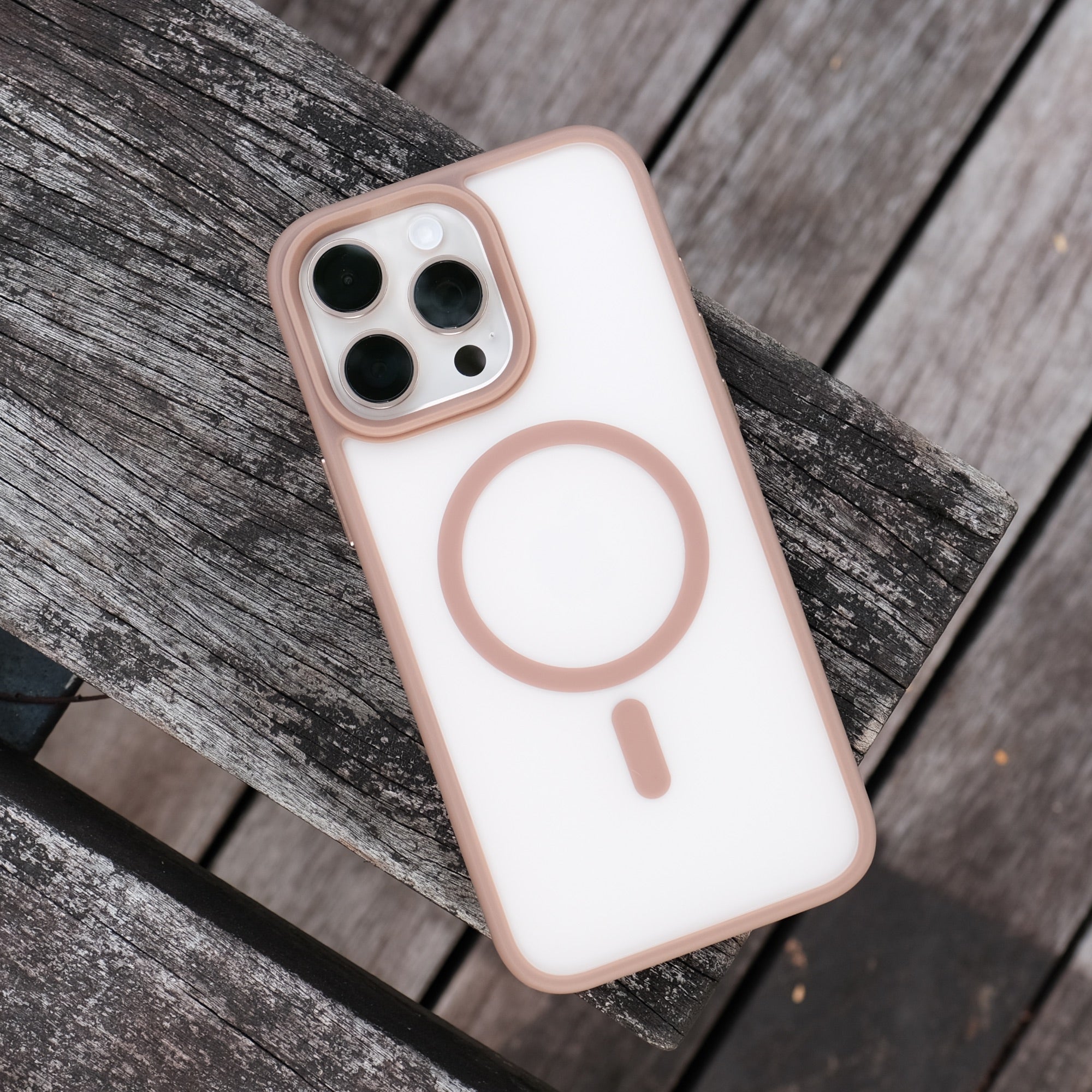 Bare Armour Case for iPhone 16 Pro - Minimalist Slim Shock Proof MagSafe Case with Camera Control Button for iPhone 16 Pro - Desert Titanium