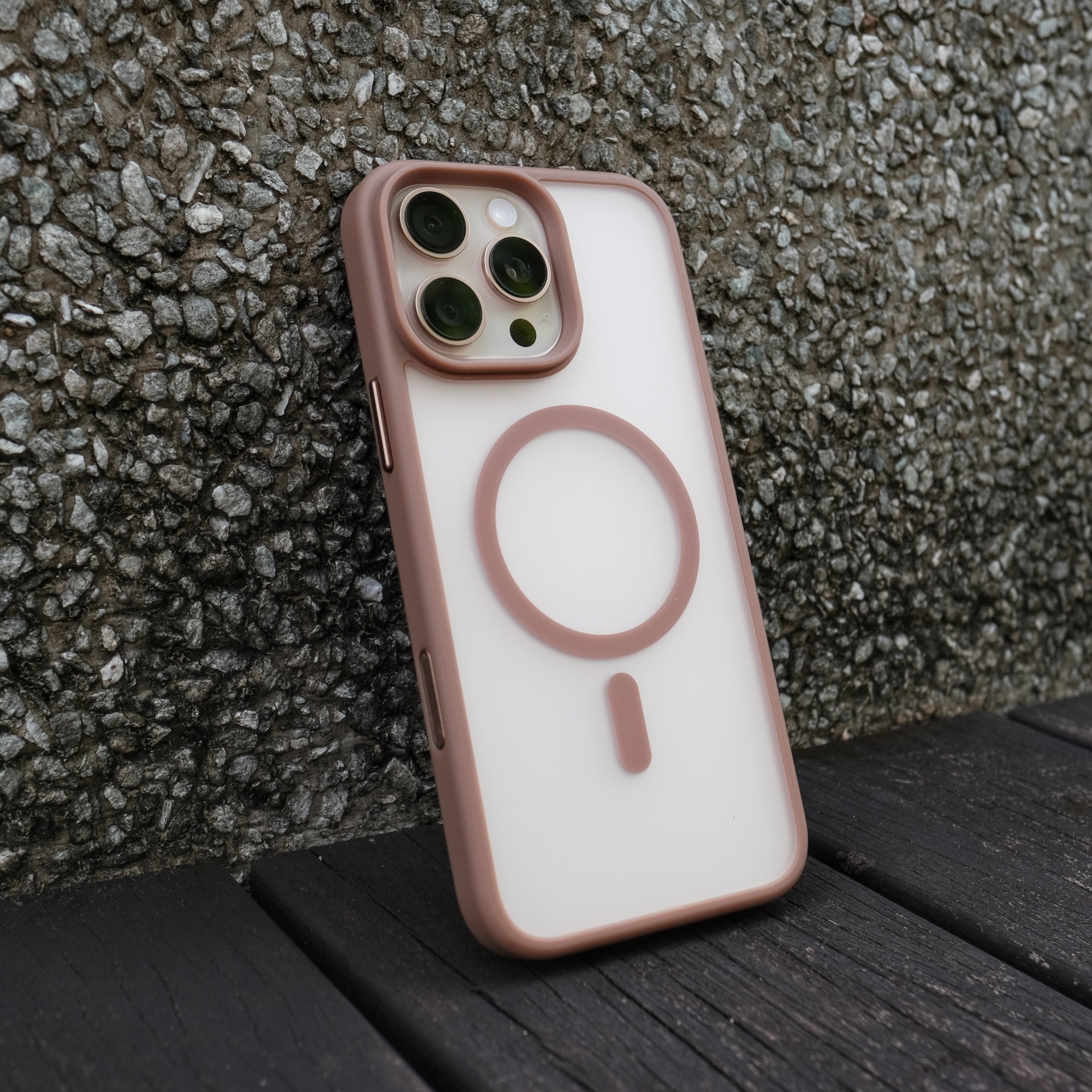 Bare Armour Case for iPhone 16 Pro - Minimalist Slim Shock Proof MagSafe Case with Camera Control Button for iPhone 16 Pro - Desert Titanium