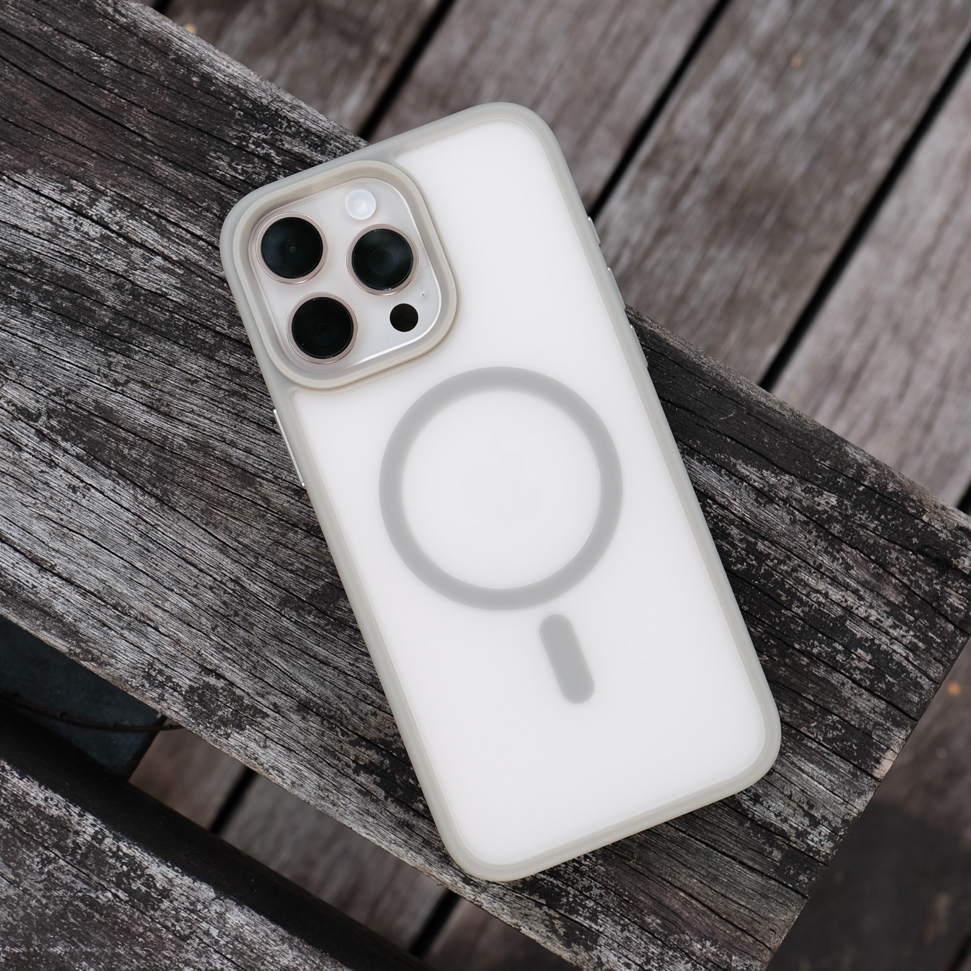 Bare Armour Case for iPhone 16 Pro - Minimalist Slim Shock Proof MagSafe Case with Camera Control Button for iPhone 16 Pro - Natural Titanium