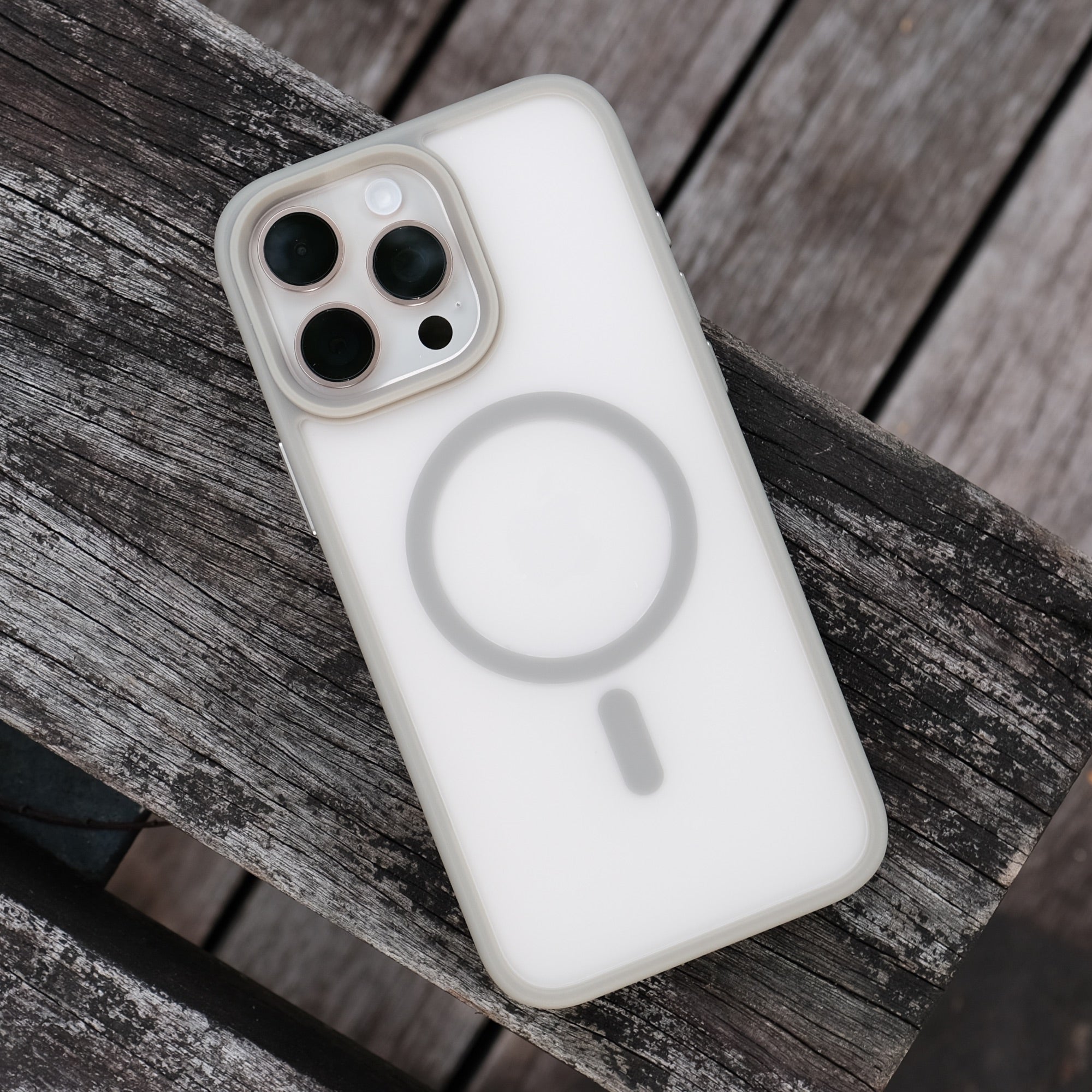 Bare Armour Case for iPhone 16 Pro - Minimalist Slim Shock Proof MagSafe Case with Camera Control Button for iPhone 16 Pro - Natural Titanium