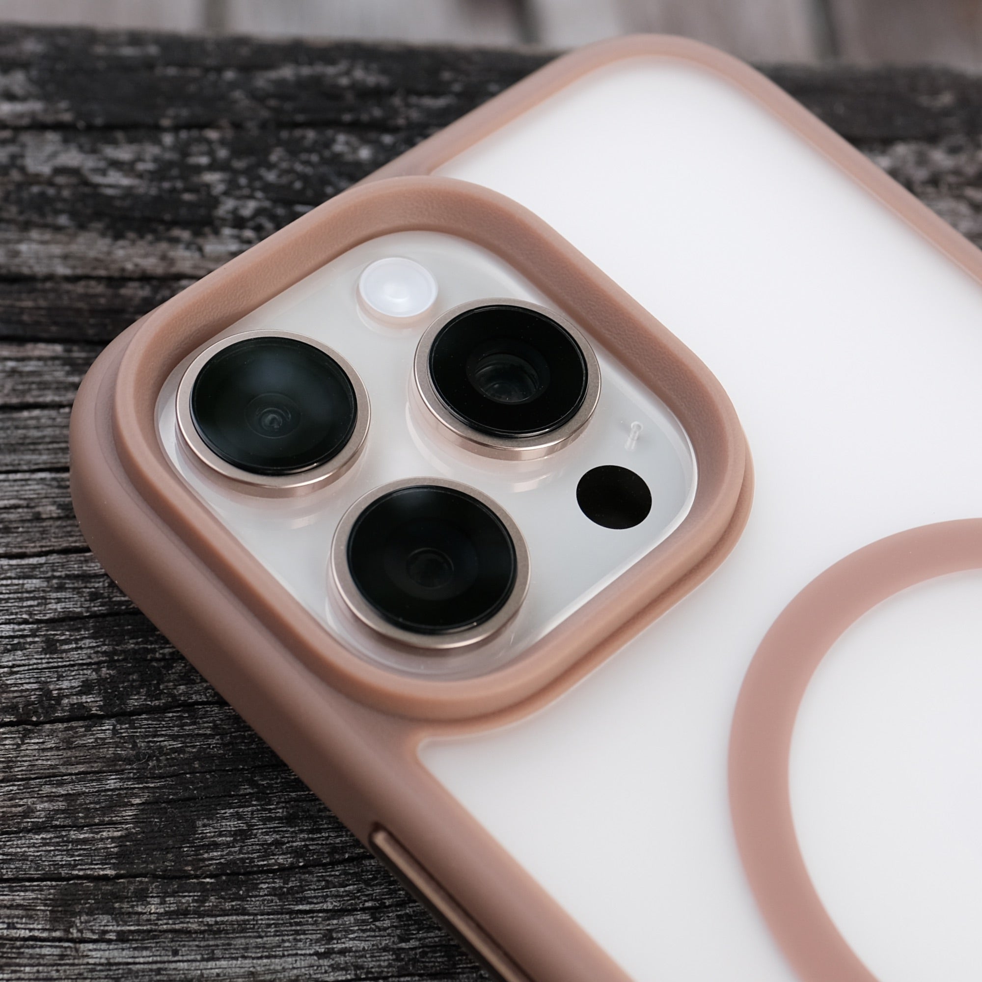 Bare Armour Case for iPhone 16 Series - Minimalist Slim Shock Proof MagSafe Case with Camera Control Button for iPhone 16 Series - Camera Protection - Desert Titanium