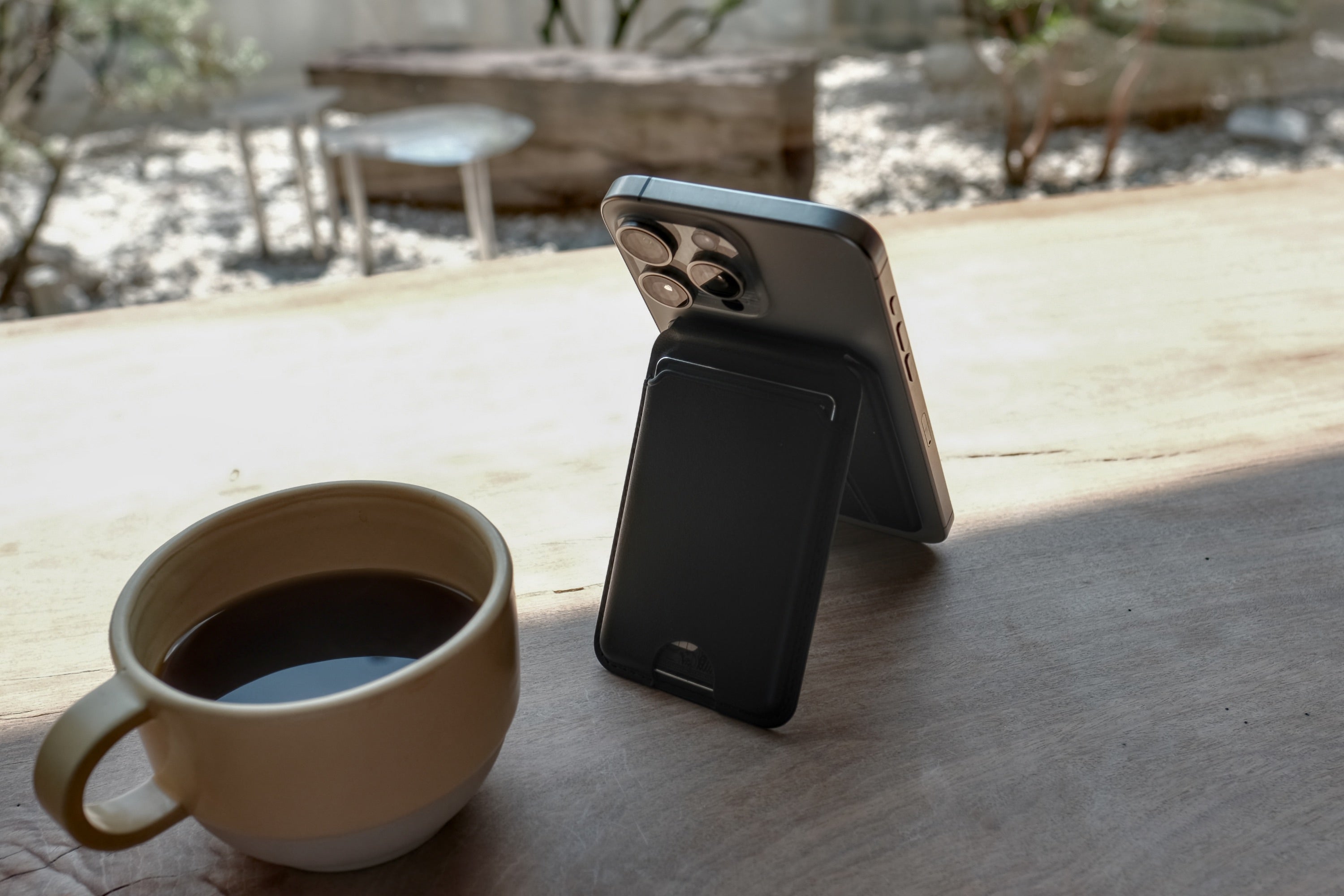 Bare Cases - MagSafe Wallet with Stand - Stand Mode - Portrait - Back