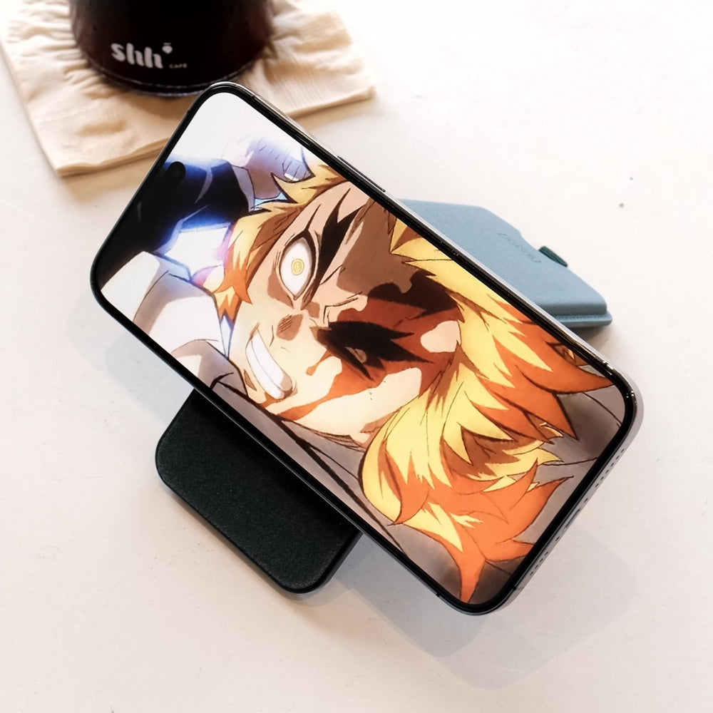 Bare Cases - MagSafe Wallet with Stand - on iPhone - Landscape Stand Mode - Front