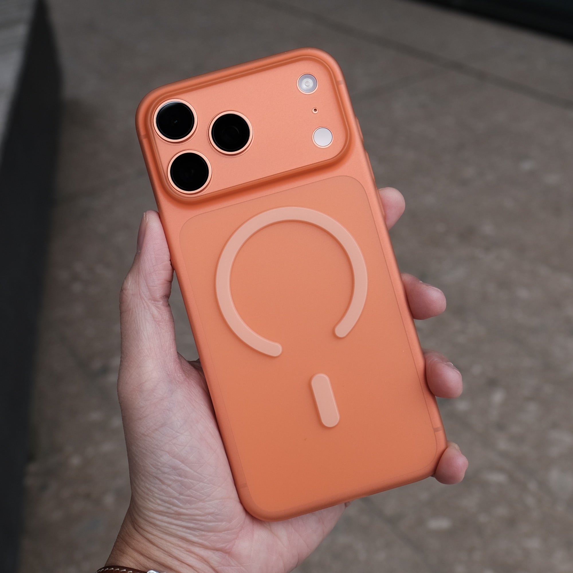 Bare Naked MagSafe Case for iPhone 17 Pro - Thinnest MagSafe Case for iPhone 17 Pro - Cosmic Orange