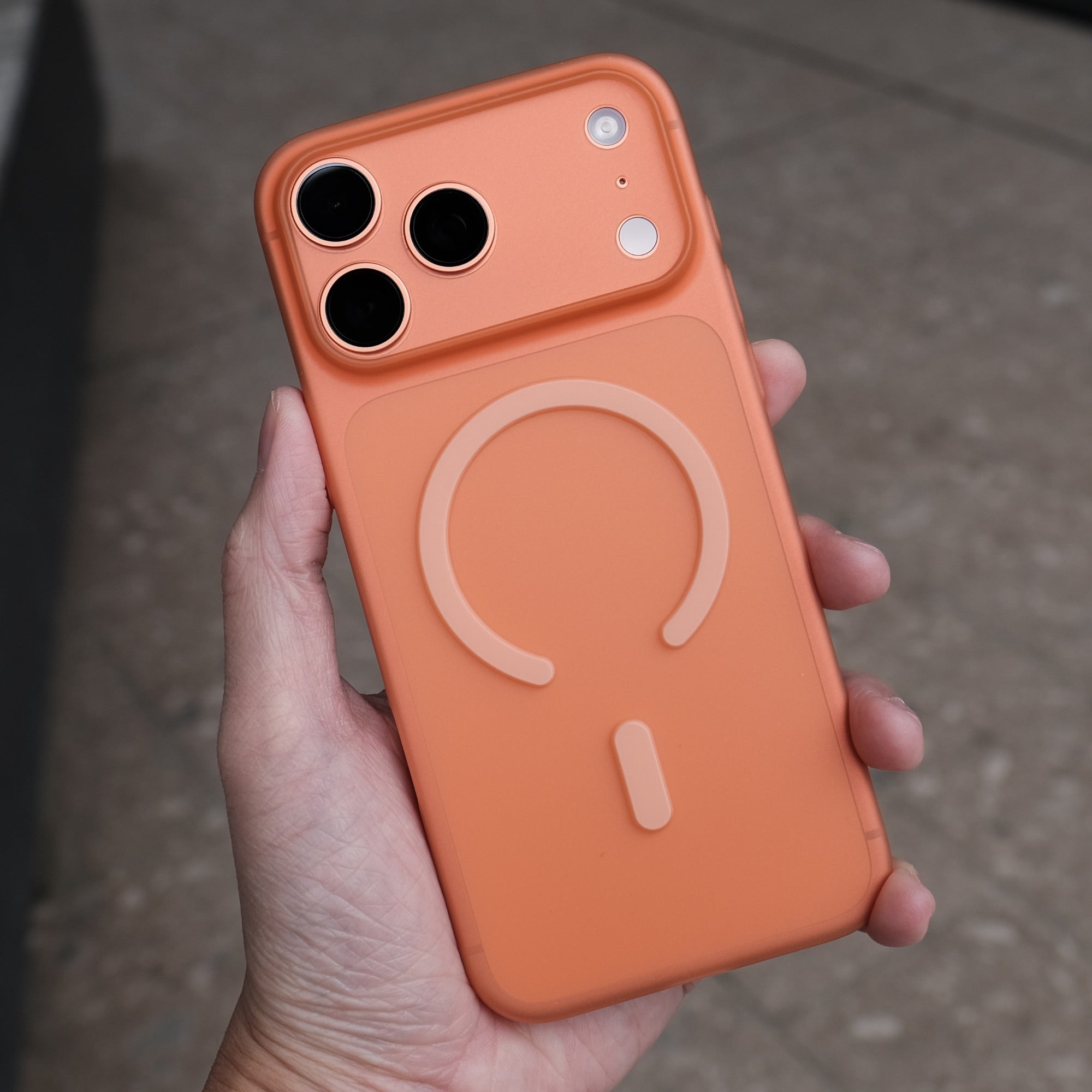 Bare Naked MagSafe Case for iPhone 17 Pro Max - Thinnest MagSafe Case for iPhone 17 Pro Max - Cosmic Orange