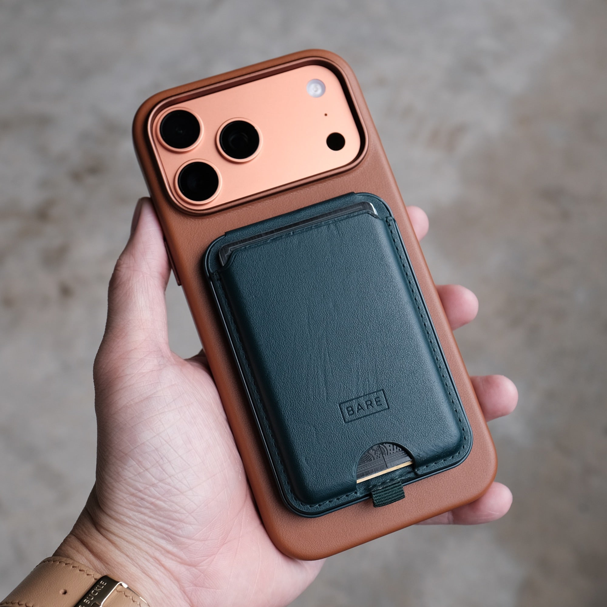 Bare Skin Case for iPhone 17 Pro and Pro Max - Leather Case with Camera Control for iPhone 17 Pro and Pro Max - MagSafe Compatible