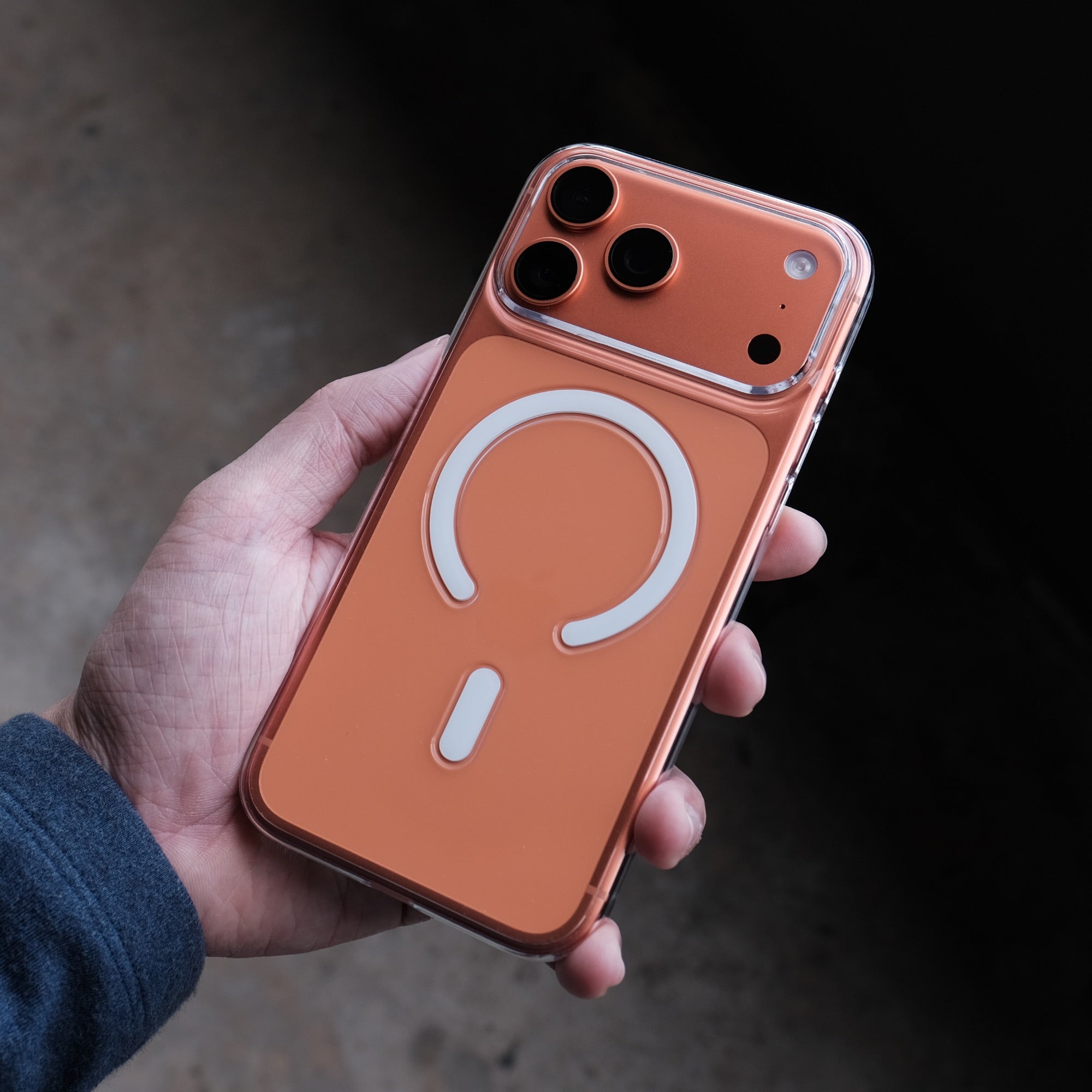 The Bare Case - Thinnest Clear MagSafe Case for iPhone 17 Pro and 17 Pro Max - Branding-Free - Cosmic Orange