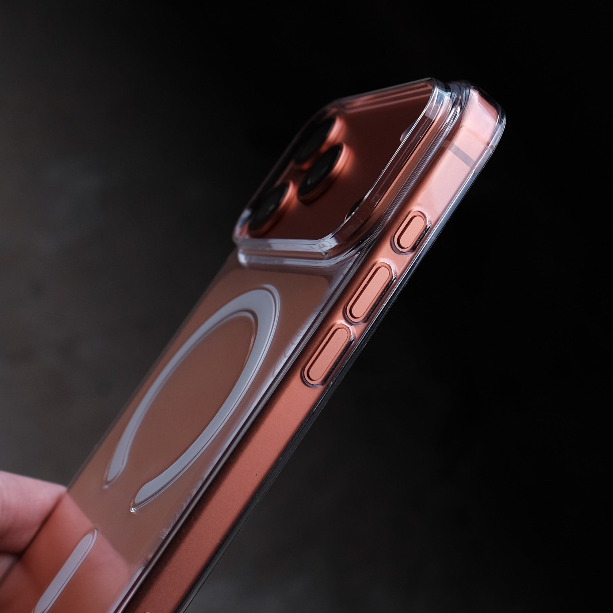 The Bare Case - Thinnest Clear MagSafe Case for iPhone 17 Pro and 17 Pro Max - Ultra Thin Design - Cosmic Orange