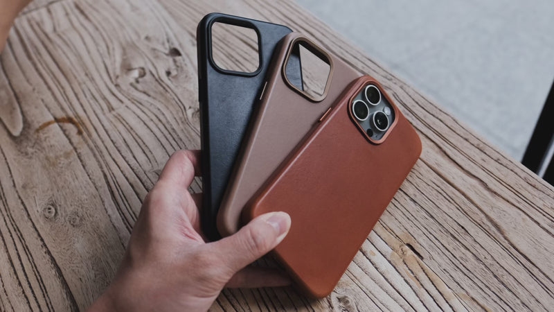 Bare Skin Case for iPhone - Full-Grain Leather MagSafe Case for iPhone