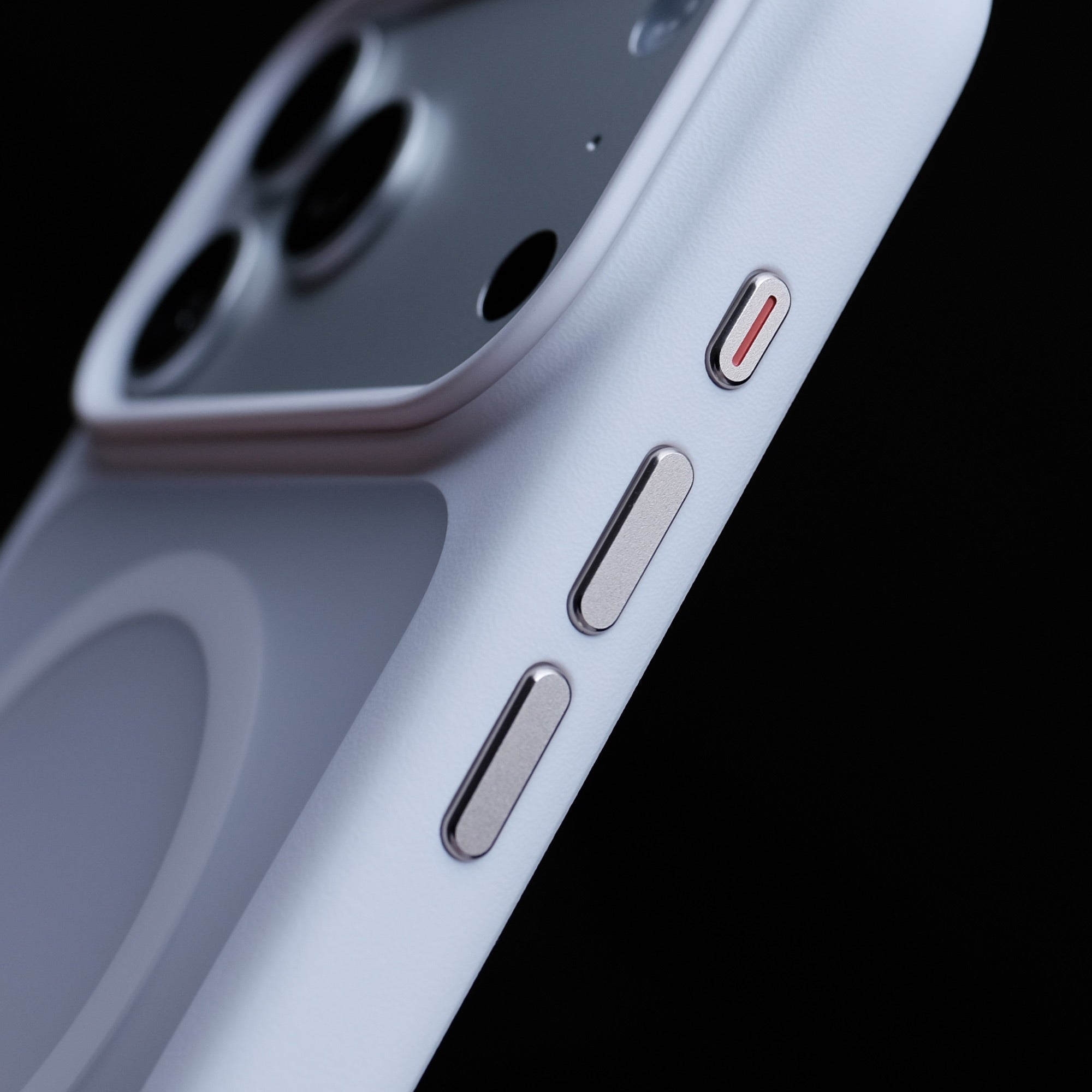 Bare Armour Case for iPhone 17 Pro and 17 Pro Max - Slim Shockproof MagSafe Case for iPhone 17 Pro and 17 Pro Max - Metal Buttons - White