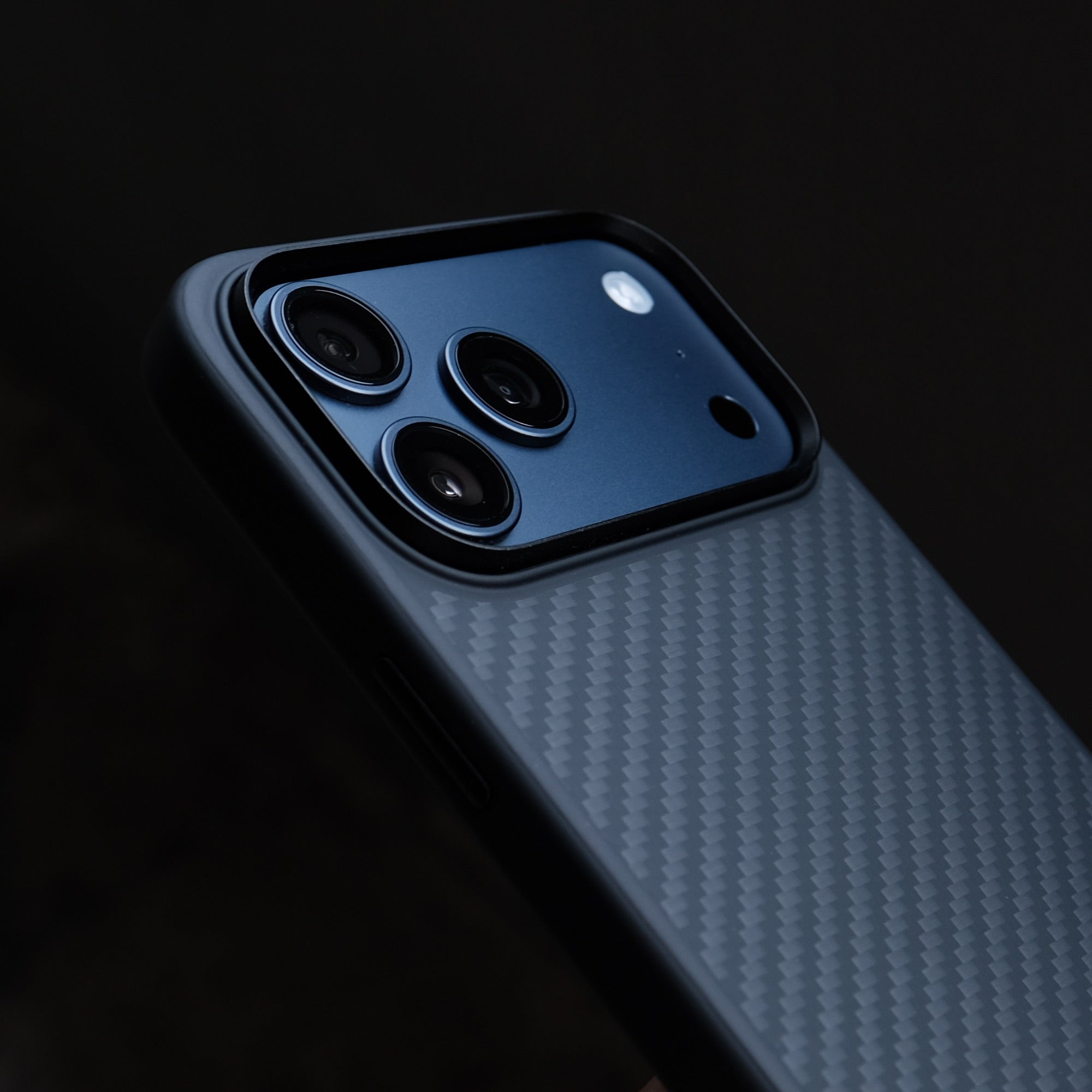 Bare Armour Case for iPhone 17 Series - Minimalist Slim Shock Proof MagSafe Kevlar Case for iPhone 17 Series - Camera Lip - Deep Blue