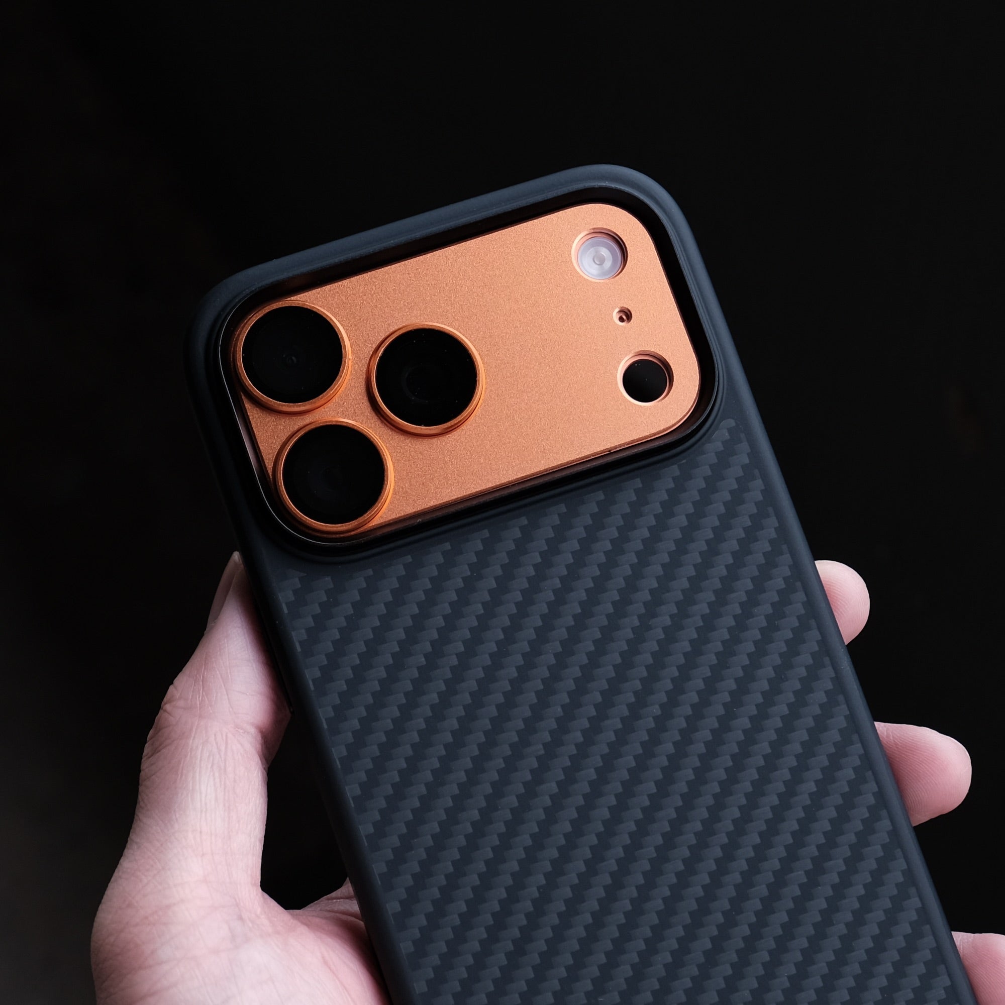 Bare Armour Case for iPhone 17 Series - Minimalist Slim Shock Proof MagSafe Kevlar Case for iPhone 17 Series - Camera Plateau Protector - Cosmic Orange