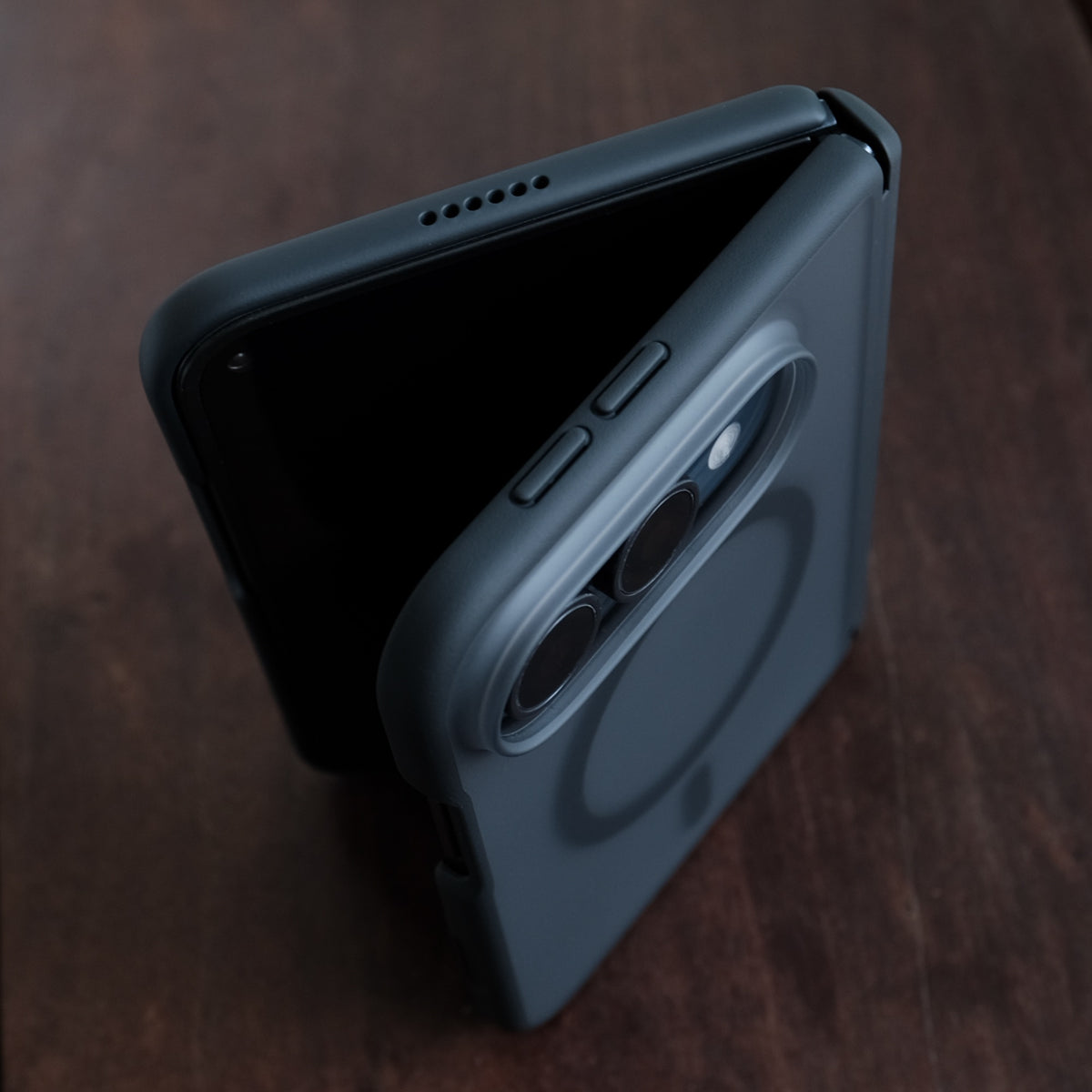 Bare Armour Case for iPhone Duo - Thinnest Shockproof MagSafe Case for iPhone Duo - Black - Ultra Thin Design