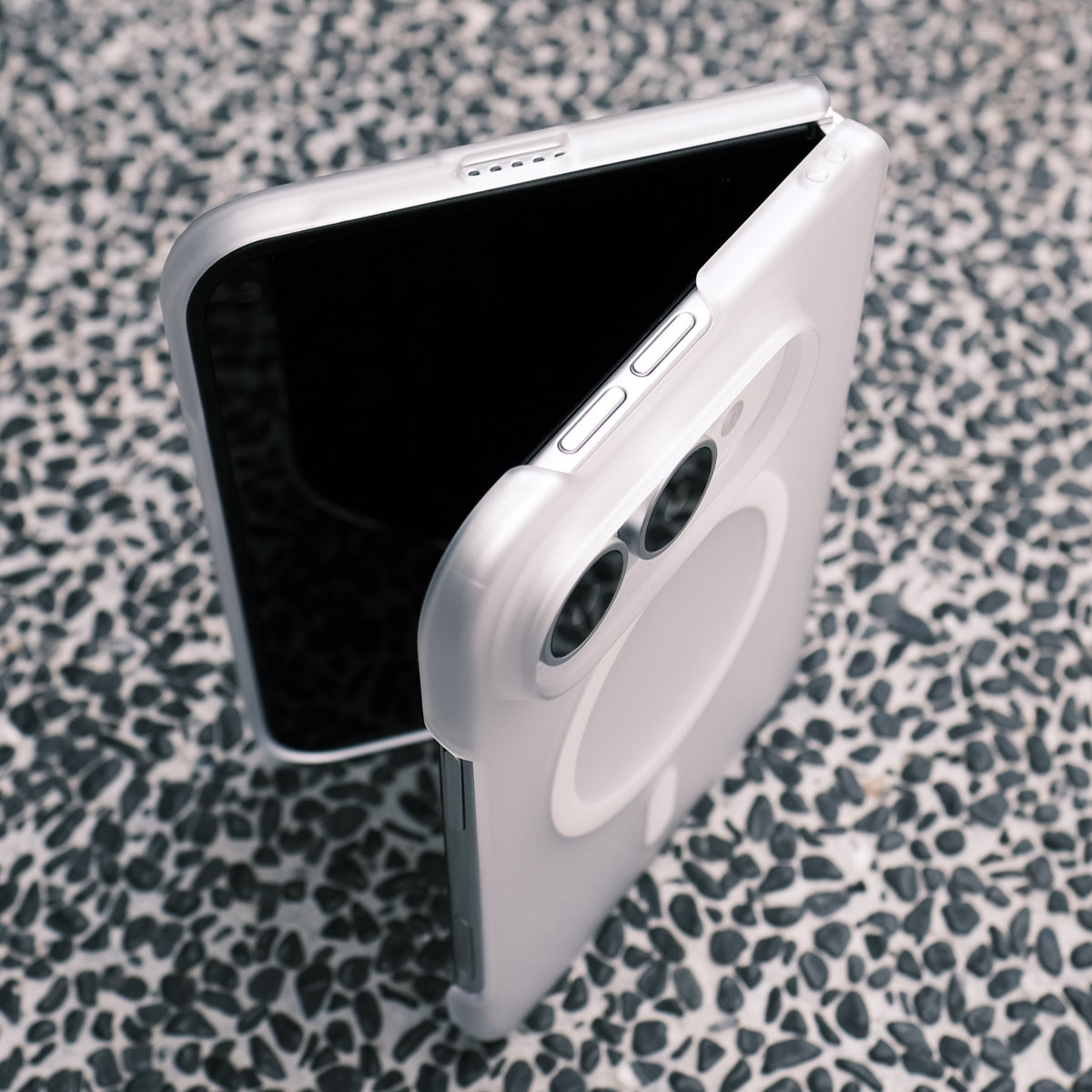 Bare Naked Case with MagSafe for iPhone Duo - Thinnest MagSafe Case for iPhone Duo - Frost - Ultra Thin Design
