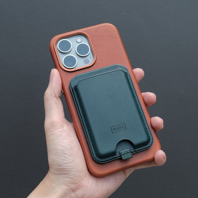 Bare Skin Case for iPhone 15 Pro Max - Full-Grain Leather Case with MagSafe for iPhone 15 Pro Max - MagSafe Compatible