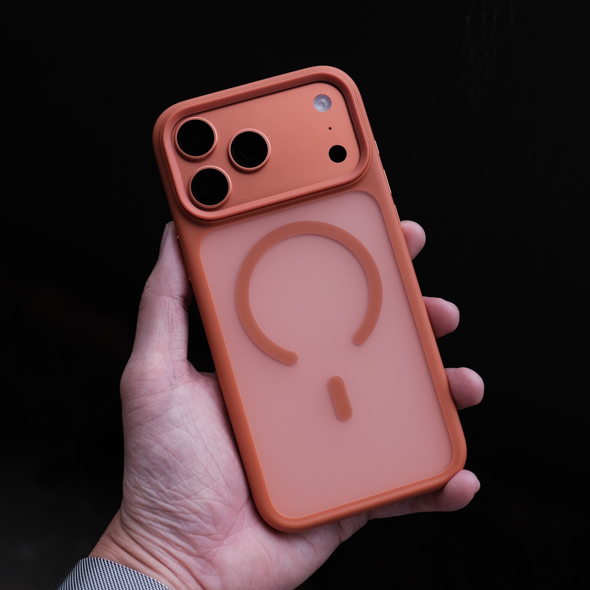 Bare Armour Case for iPhone 17 Pro - Slim Shockproof MagSafe Case for iPhone 17 Pro - Cosmic Orange