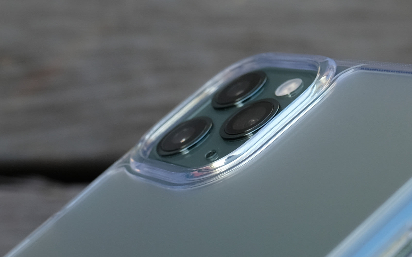 Bare Back Minimlist Shock Resistant Case with a Frosted Glass Back for iPhone 11 Pro and 11 Pro Max - Camera Lip