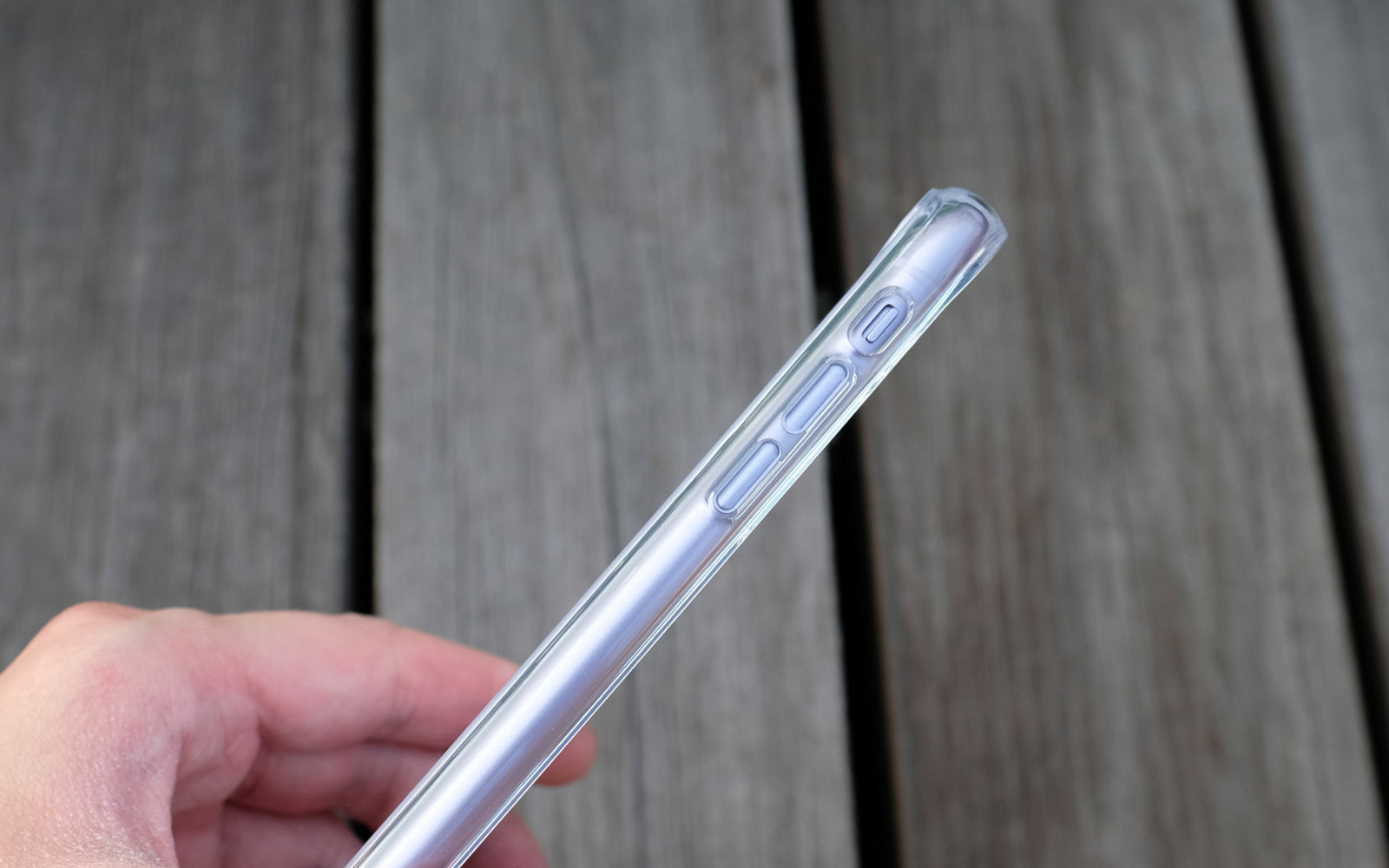 Bare Back Minimlist Shock Resistant Case with a Glass Back for iPhone 11 - Ultra-thin Shock Resistant Polymer