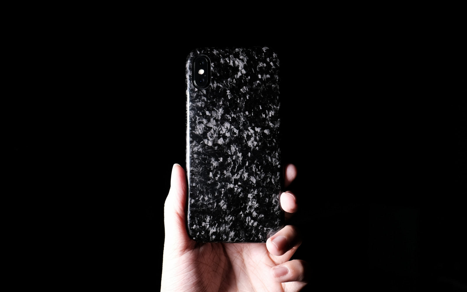 Bare Naked Carbon - Ultra Thin Forged Carbon Fiber Case for iPhone X XS XS Max - Branding-Free