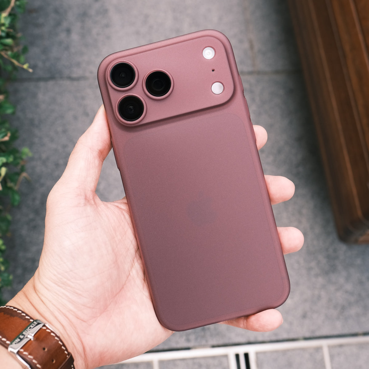 Bare Naked Case for iPhone 18 Pro - Thinnest Case for iPhone 18 Pro - Burgundy