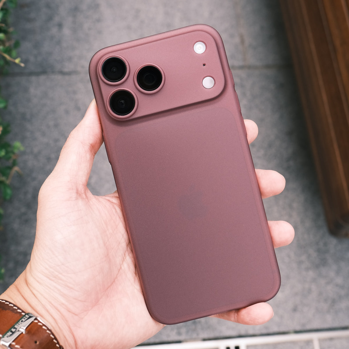 Bare Naked Case for iPhone 18 Pro Max - Thinnest Case for iPhone 18 Pro Max - Burgundy