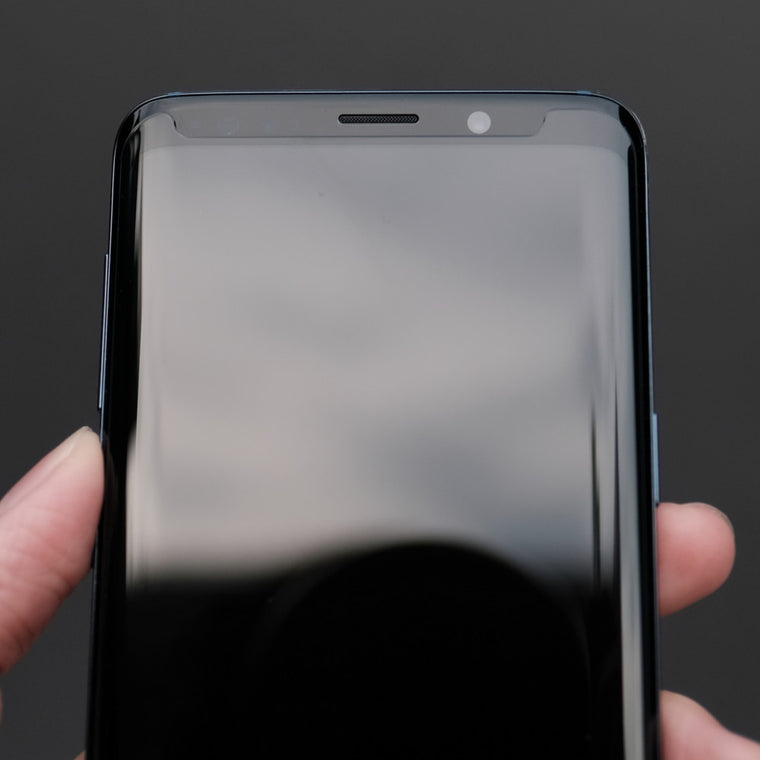Bare Pane - Full-Coverage Tempered Glass Screen Protector with Full Adhesive for Samsung Galaxy S9 S9 Plus - Daily Use