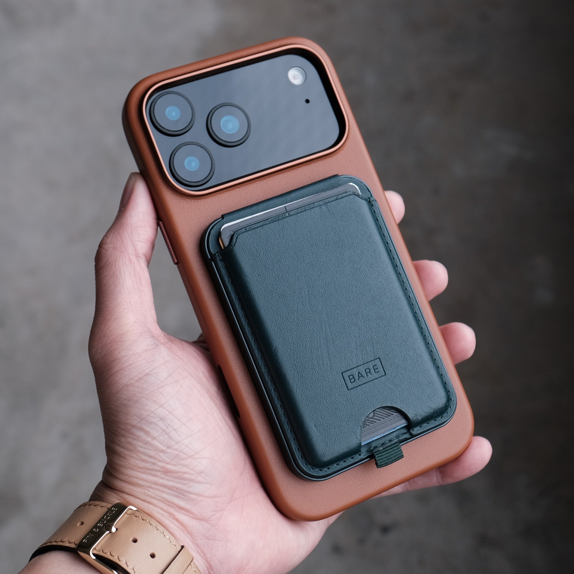 Bare Skin Case for iPhone 17 Pro and Pro Max - Leather Case with Camera Control for iPhone 17 Pro and Pro Max - MagSafe Compatible
