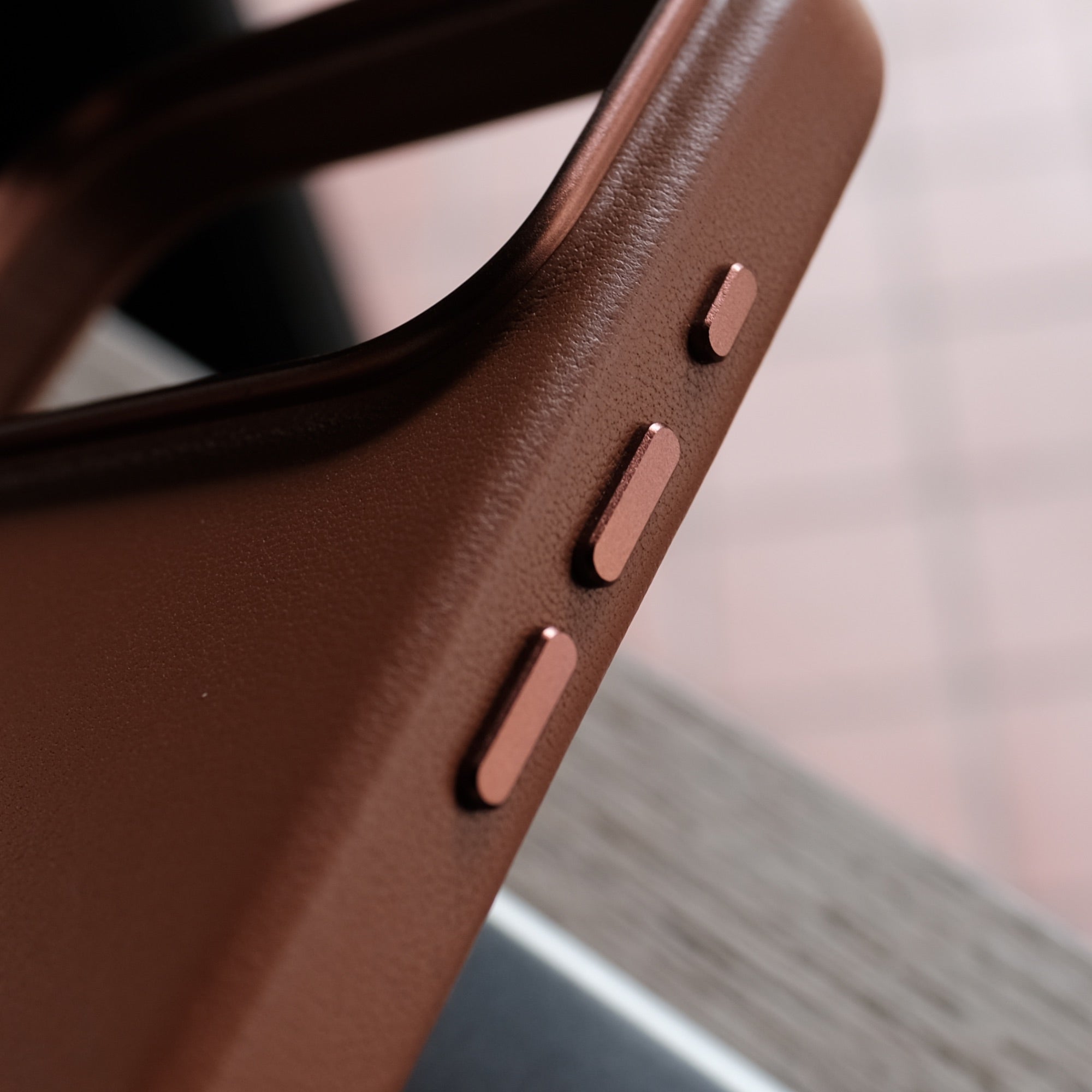 Bare Skin Case for iPhone 17 Series - Leather Case with Camera Control for iPhone 17 Series - Metal Buttons