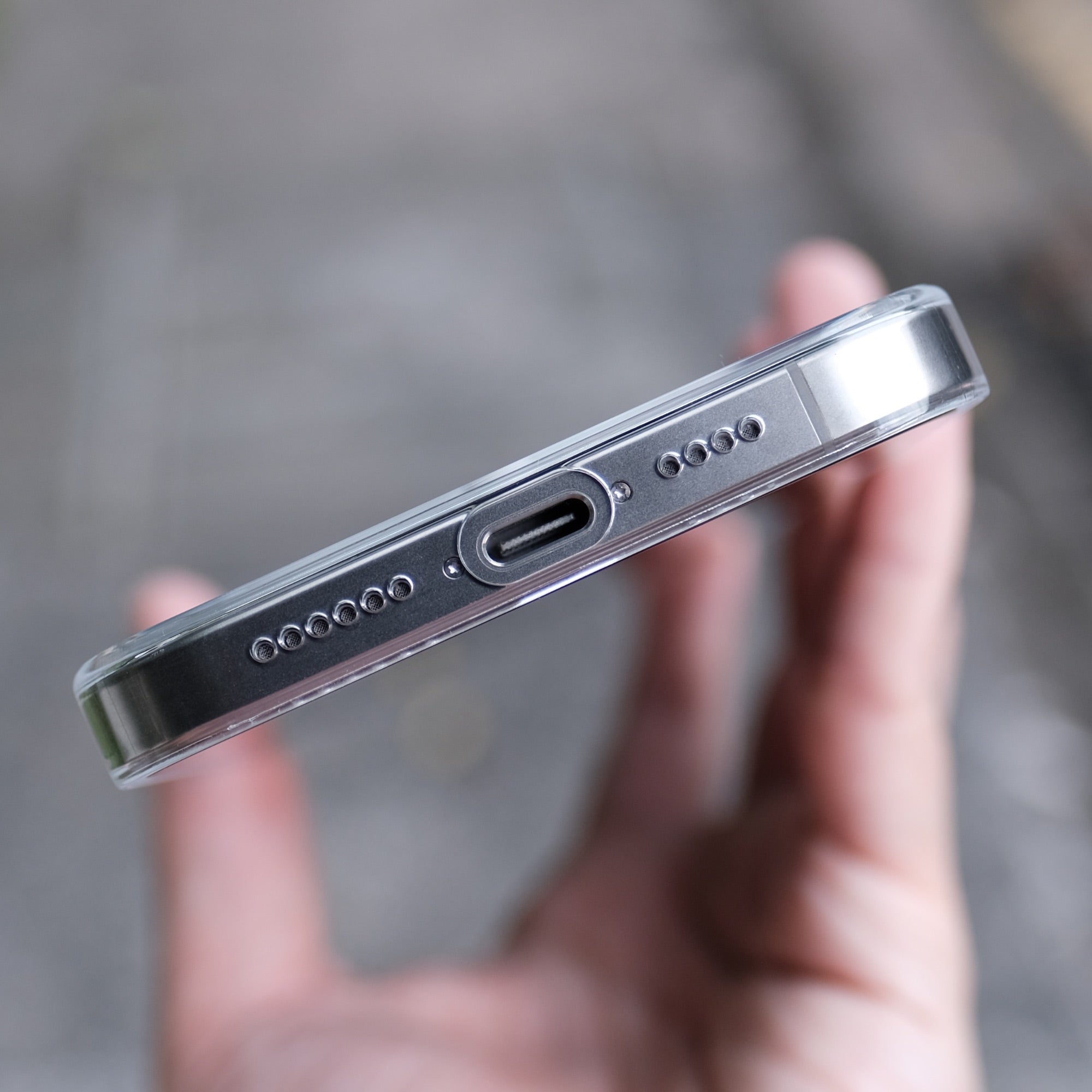The Bare Case for iPhone 15 Pro - Thinnest Clear MagSafe Case for iPhone 15 Pro - Bottom Cutouts