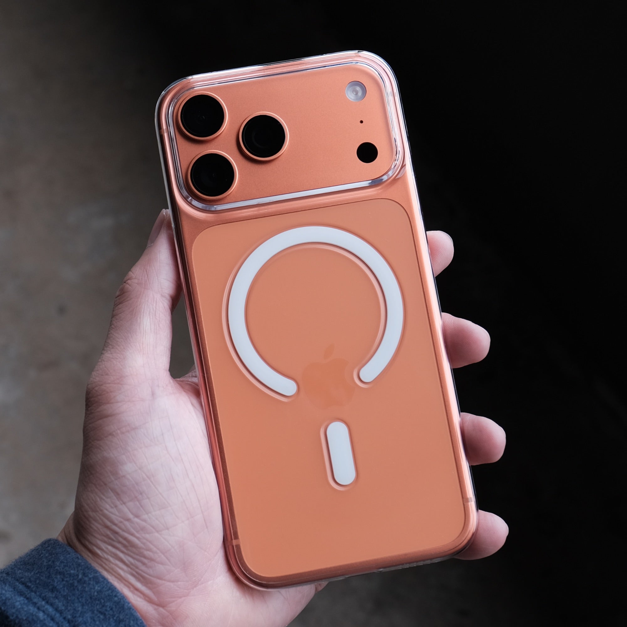 The Bare Case - Thinnest Clear MagSafe Case for iPhone 17 Pro Max - Cosmic Orange