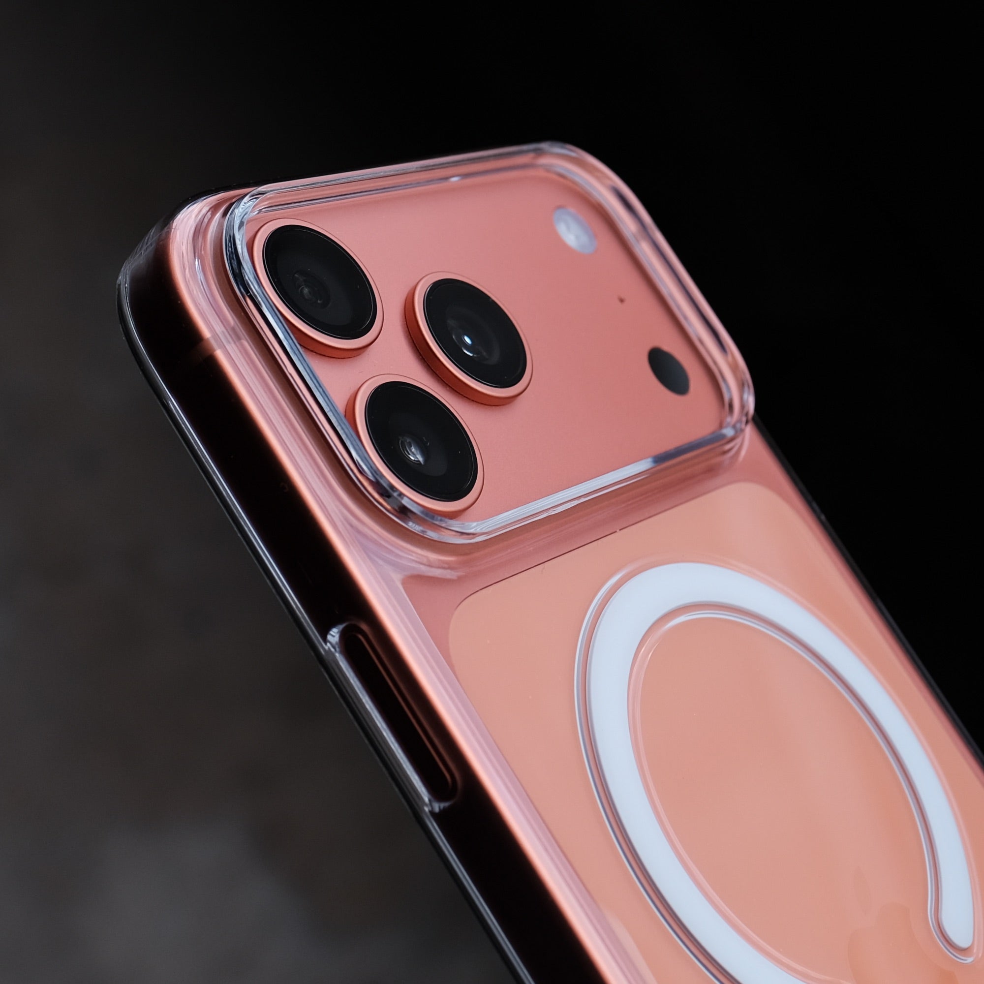 The Bare Case - Thinnest Clear MagSafe Case for iPhone 17 Pro and 17 Pro Max- Camera Protection - Cosmic Orange