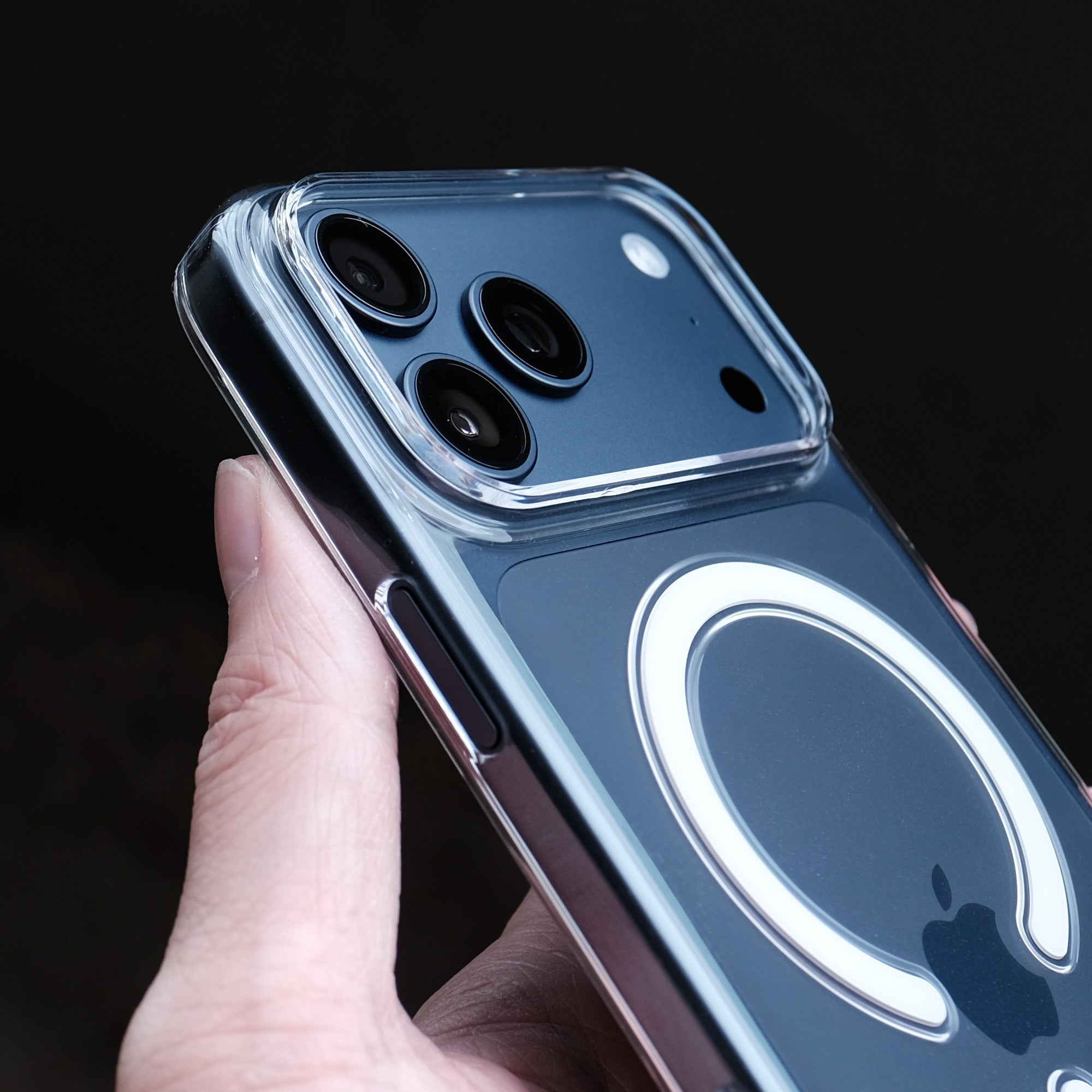 The Bare Case - Thinnest Clear MagSafe Case for iPhone 17 Pro and 17 Pro Max - Camera Protection - Deep Blue
