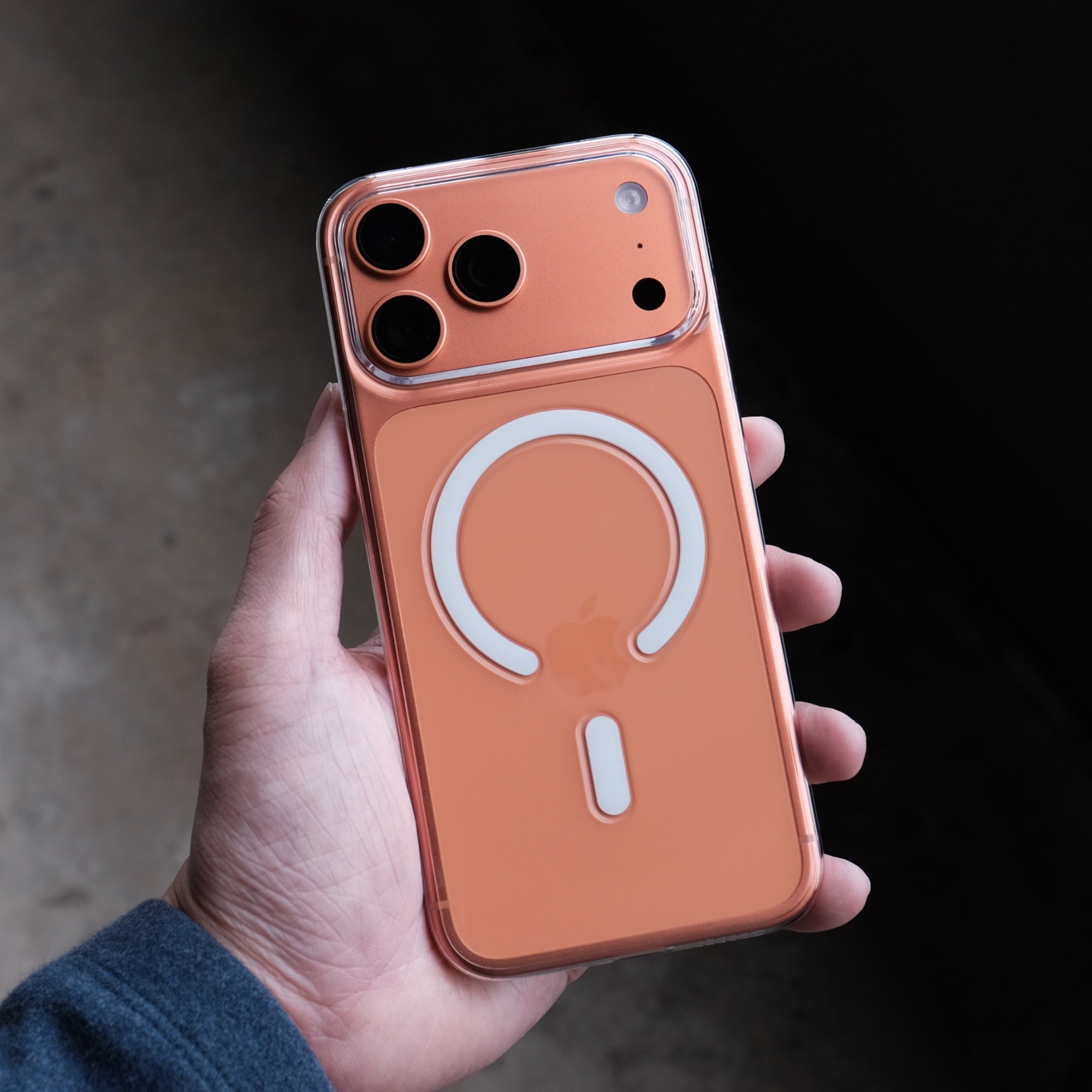 The Bare Case - Thinnest Clear MagSafe Case for iPhone 17 Pro - Cosmic Orange