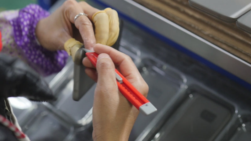 How Bare Naked Cases are Made - Trimming Overhangs by Hand