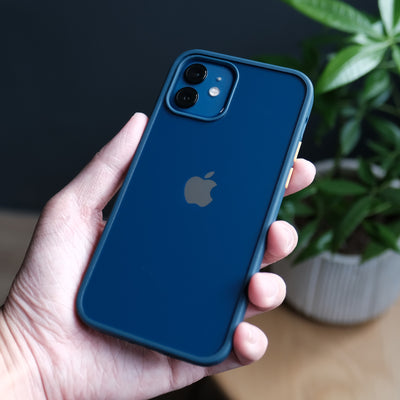 Bare Armour - Minimalist Shock Resistant Case for iPhone 12 and iPhone 12 mini - Blue