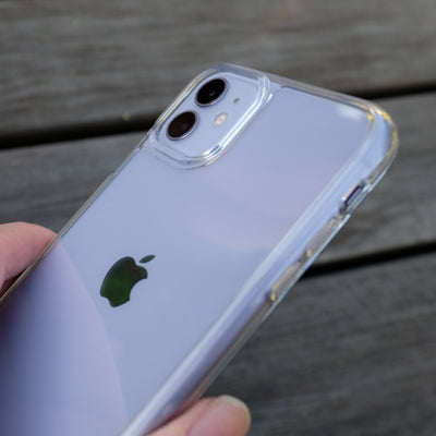 Bare Back Minimlist Shock Resistant Case with a Glass Back for iPhone 11