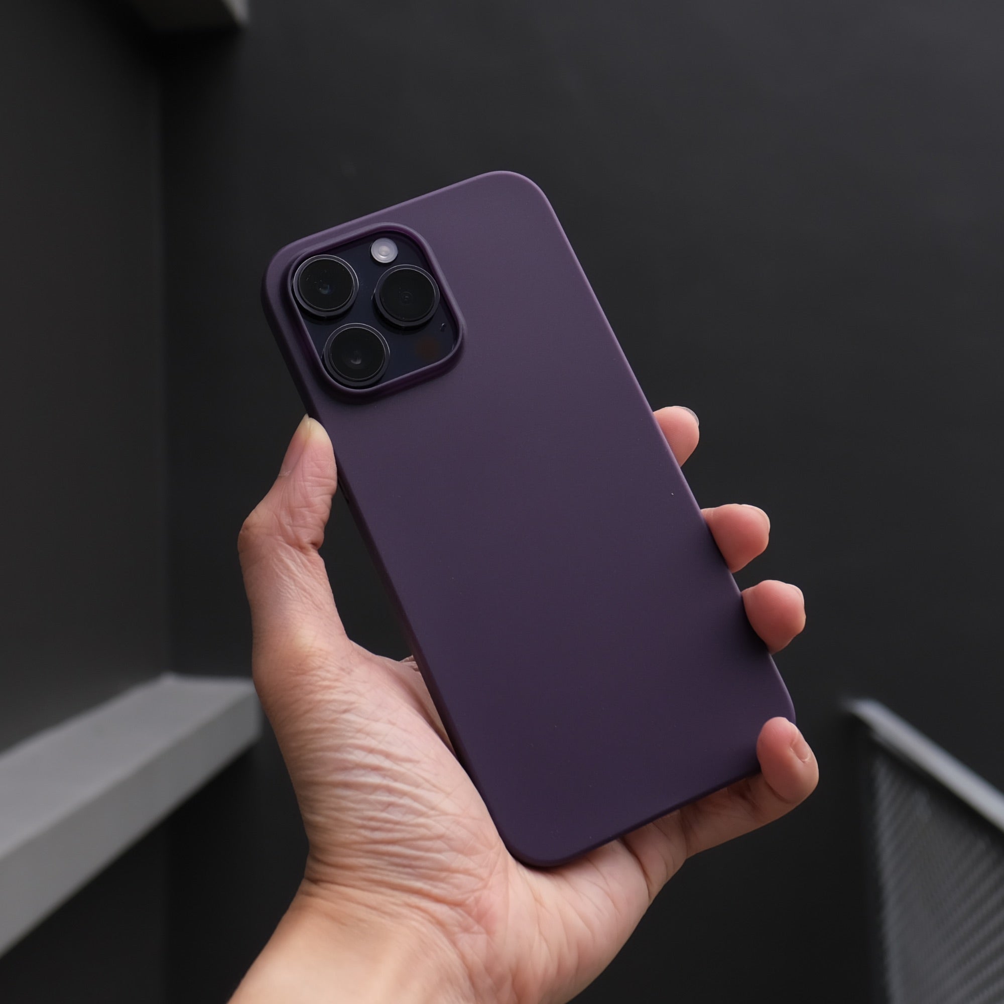 Bare Naked for iPhone 14 Pro and 14 Pro Max - Thinnest Case for iPhone 14 Pro and 14 Pro Max - Deep Purple - iPhone 14 Pro
