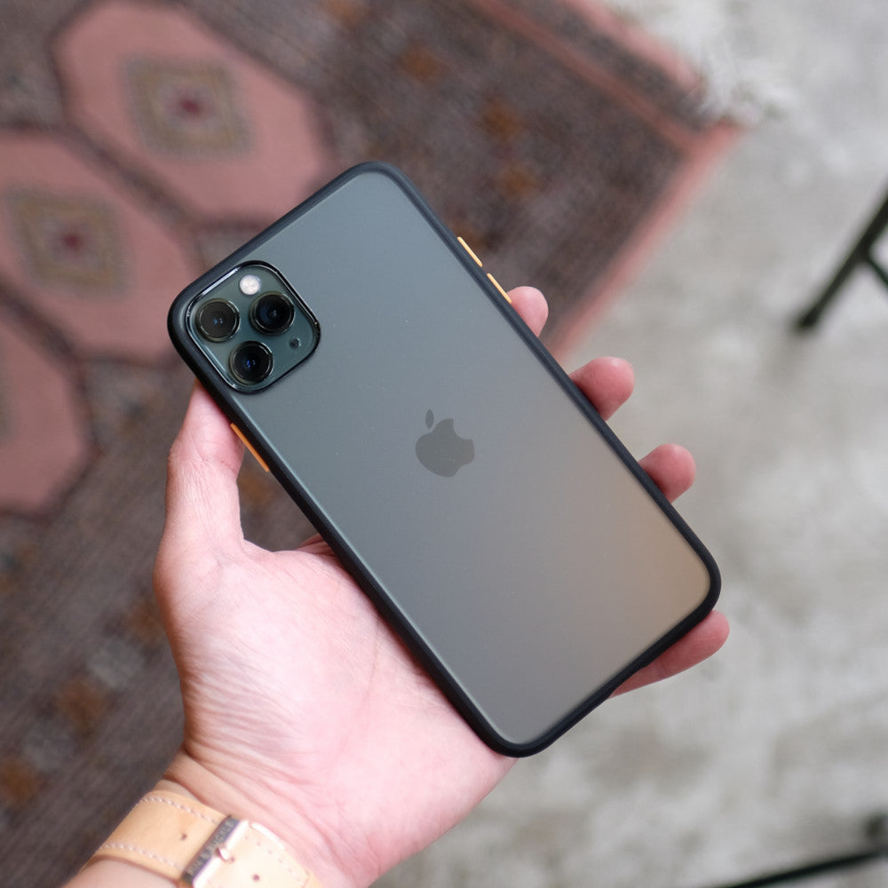 Bare Armour - Minimalist Shock Resistant Case for iPhone 11 Pro and 11 Pro Max - Black in hand