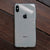 Bare Back Minimlist Shock Resistant Case with a Clear Glass Back for iPhone XS and XS Max