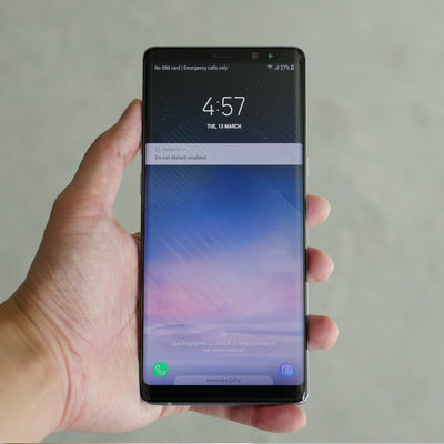 Bare Pane - Full-Coverage Tempered Glass Screen Protector with Full Adhesive for Samsung Galaxy Note 9 - Crystal Clear