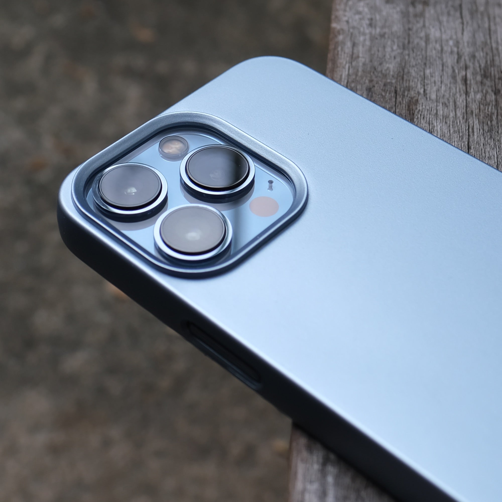 The Bare Case - Thinnest MagSafe Case for iPhone 13 Pro and iPhone 13 Pro Max - Sierra Blue - Camera Lip